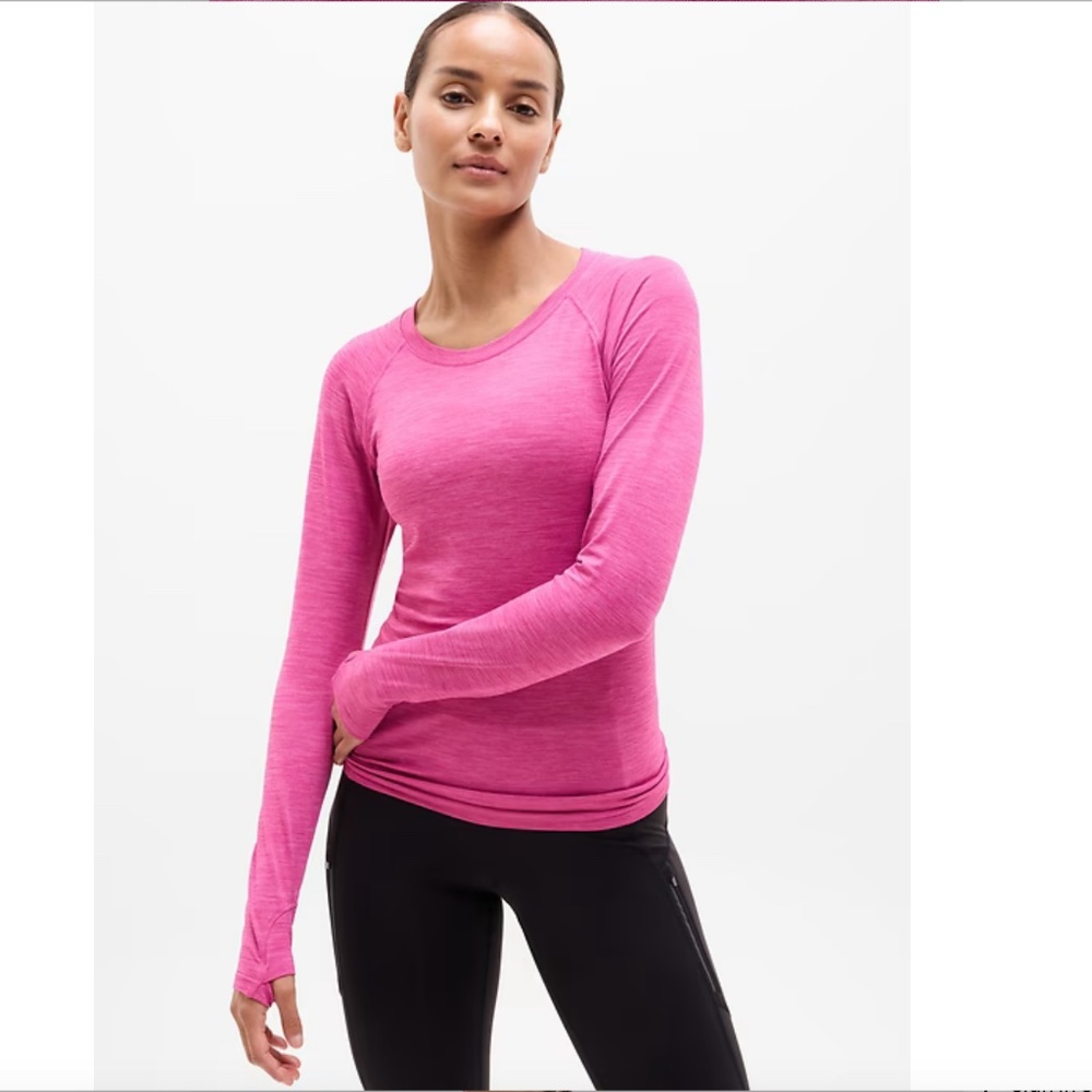 NWT - Medium Pink Athleta Momentum Seamless Top